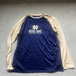 NCAA Notre Dame Blue and Gold Long sleeve - Size L